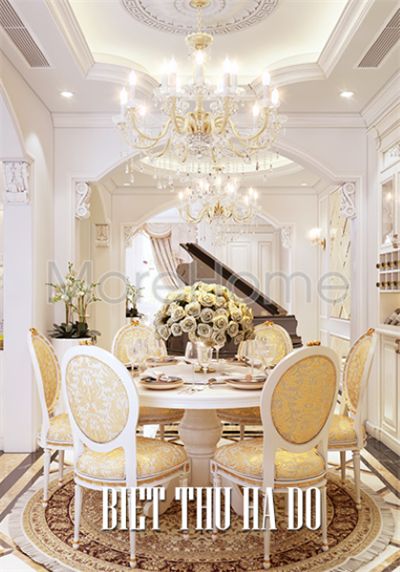 Thiết kế nội thất biệt thự tân cổ điển Hà Đô