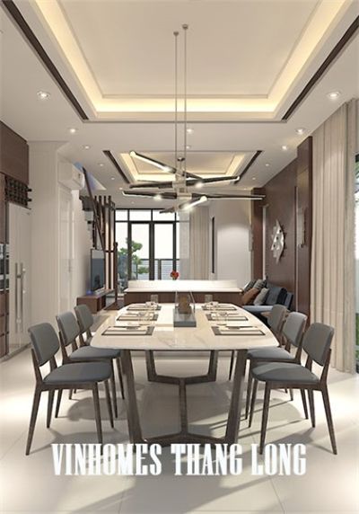 Thiết kế nội thất biệt thự hiện đại Vinhomes Thăng Long